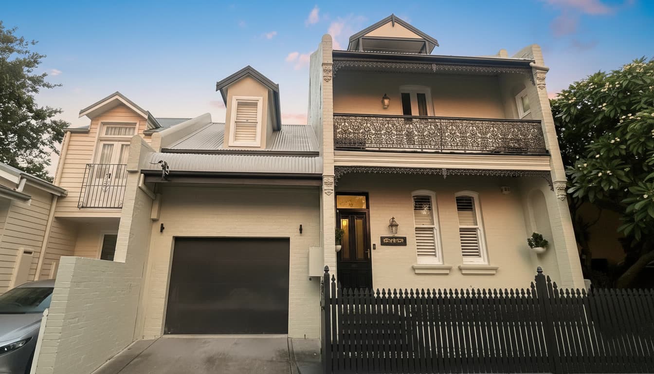 Freshly painted exterior home facade in Sydney